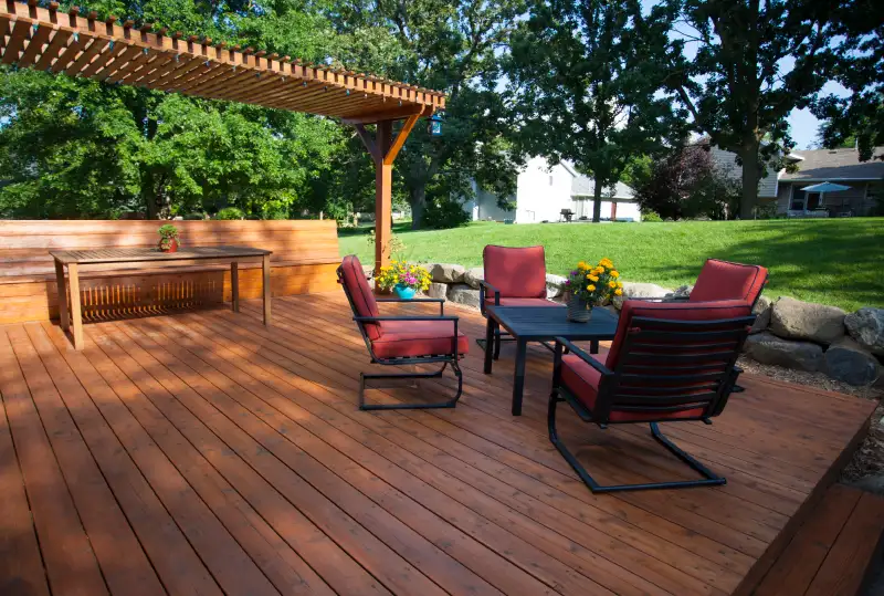 Designed for the Way You Live Large Deck Red Chairs